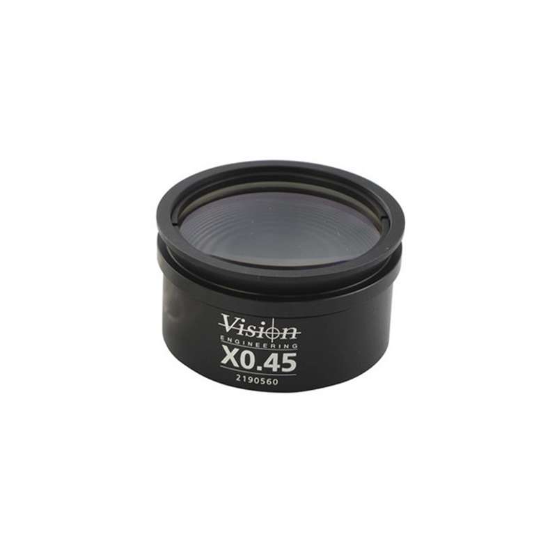0.45X Objective Lens, 176mm Working Distance, 2.7X–27X Magnification with Zoom and 8.5X without Zoom, Super-Long Working Distance Lens (0.45X), Includes Secondary Lens